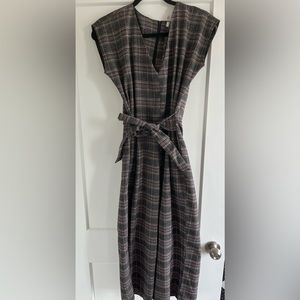 Plaid pant romper. Perfect for fall events